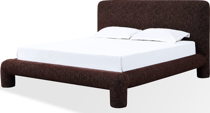 Mocoa California King-size Fully Upholstered Platform Bed in Mongoose Chenille – view 3