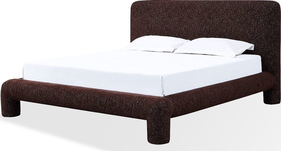 Mocoa Queen-size Fully Upholstered Platform Bed in Mongoose Chenille – view 3