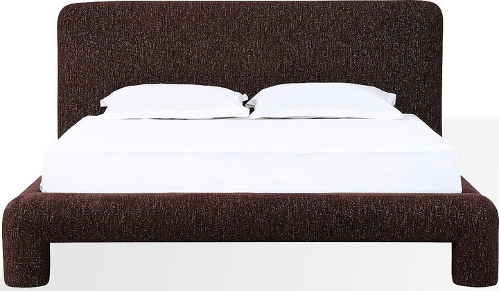 Mocoa California King-size Fully Upholstered Platform Bed in Mongoose Chenille – view 4