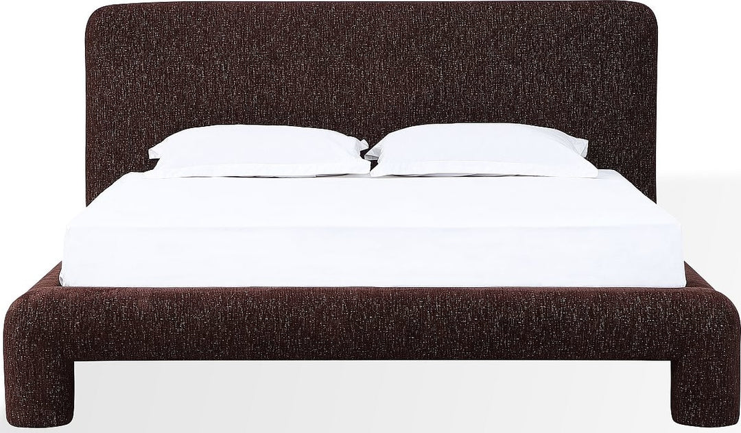 Mocoa California King-size Fully Upholstered Platform Bed in Mongoose Chenille – view 4