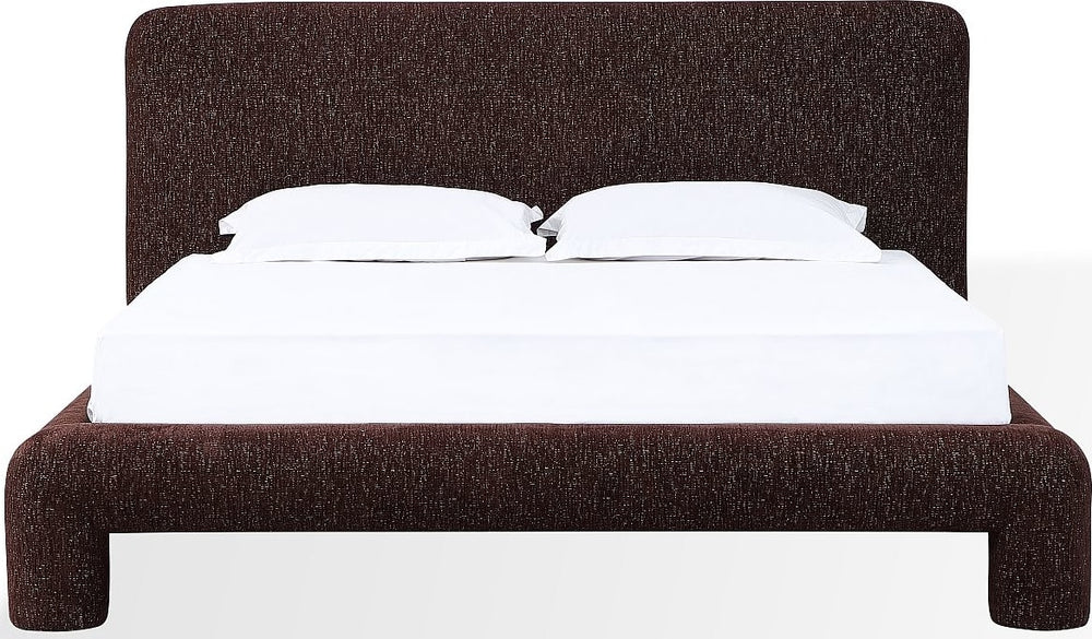 Mocoa King-size Fully Upholstered Platform Bed in Mongoose Chenille – view 4