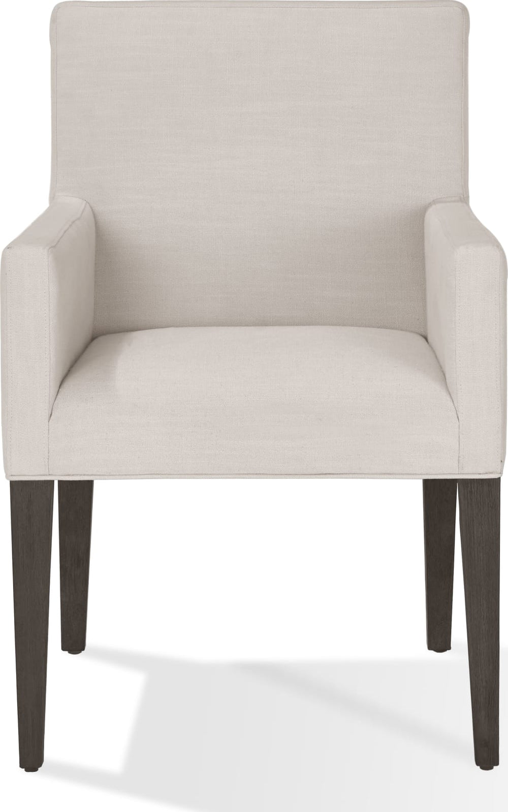 Modesto Upholstered Arm Chair in Abalone Linen and French Roast – view 5