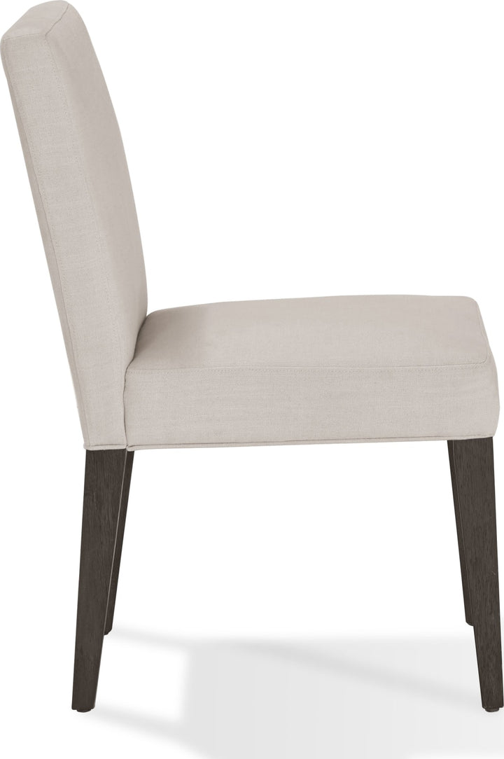 Modesto Upholstered Side Chair in Abalone Linen and French Roast – view 6