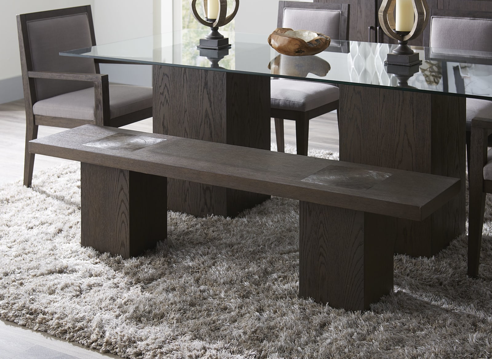 Modesto Wooden Dining Bench in French Roast