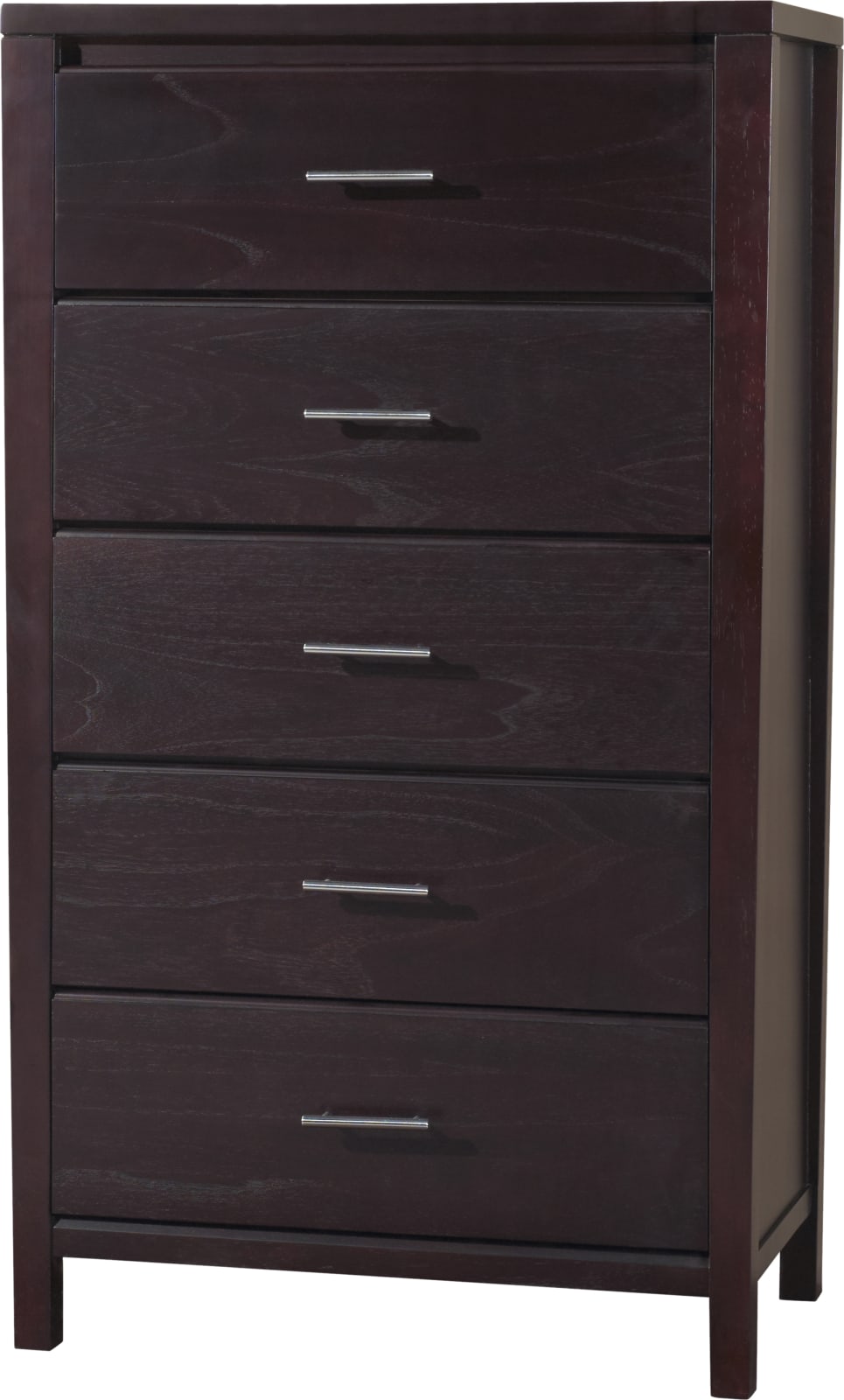 Nevis Five Drawer Chest in Espresso (2024) – view 10