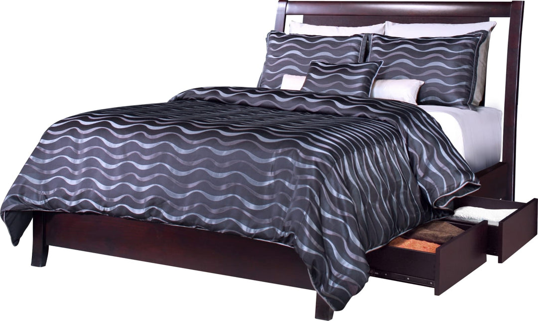 Nevis Full-size Low Profile Storage Bed in Espresso – view 6