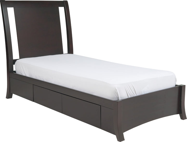 Nevis Full-size Low Profile Storage Bed in Espresso – view 7