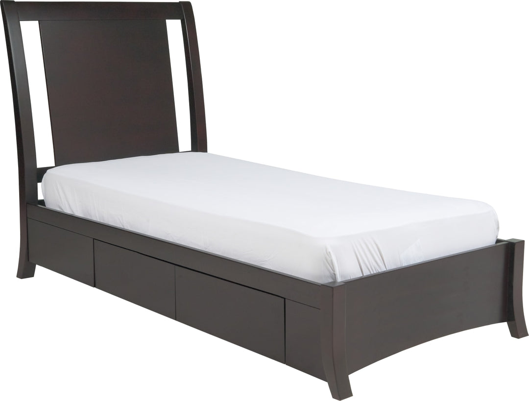 Nevis Full-size Low Profile Storage Bed in Espresso – view 7