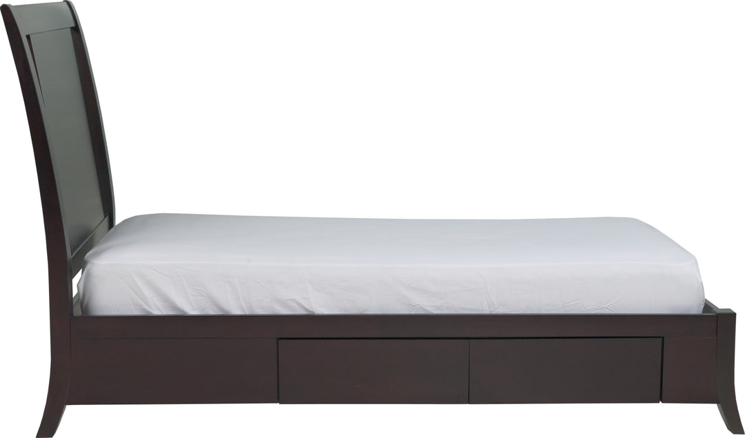Nevis Full-size Low Profile Storage Bed in Espresso – view 8