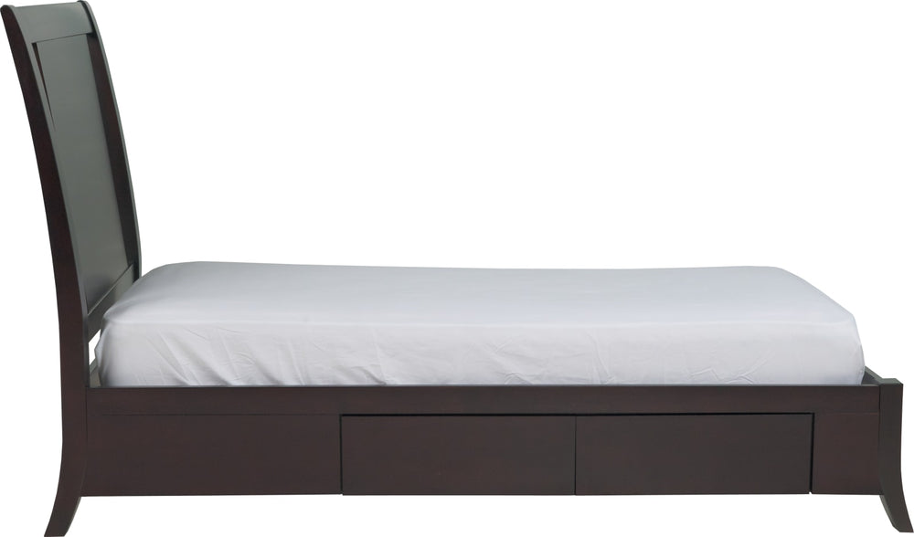 Nevis King-size Low Profile Storage Bed in Espresso – view 8