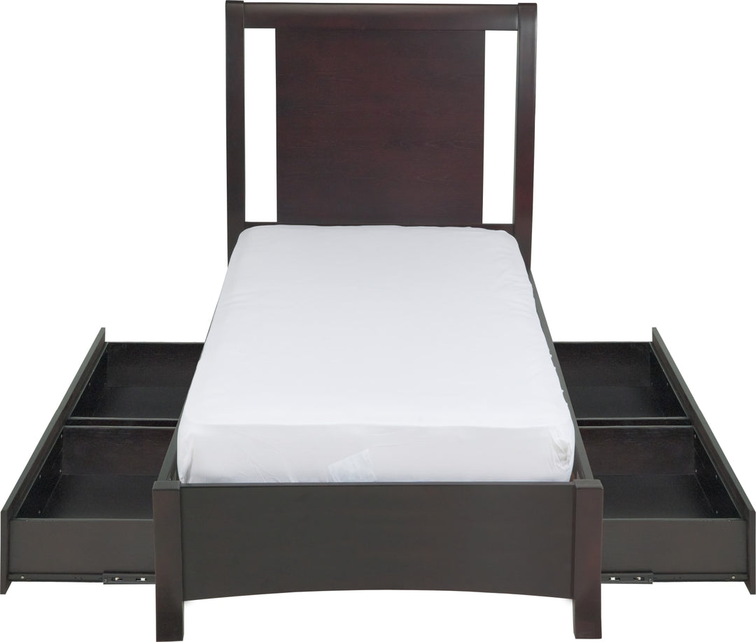 Nevis Full-size Low Profile Storage Bed in Espresso – view 9