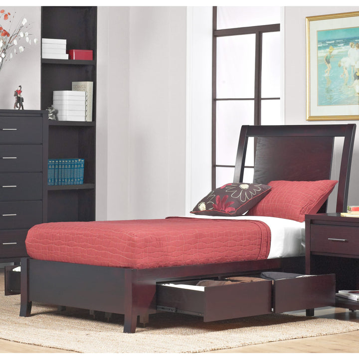 Nevis Full Low Profile Storage Bed in Espresso