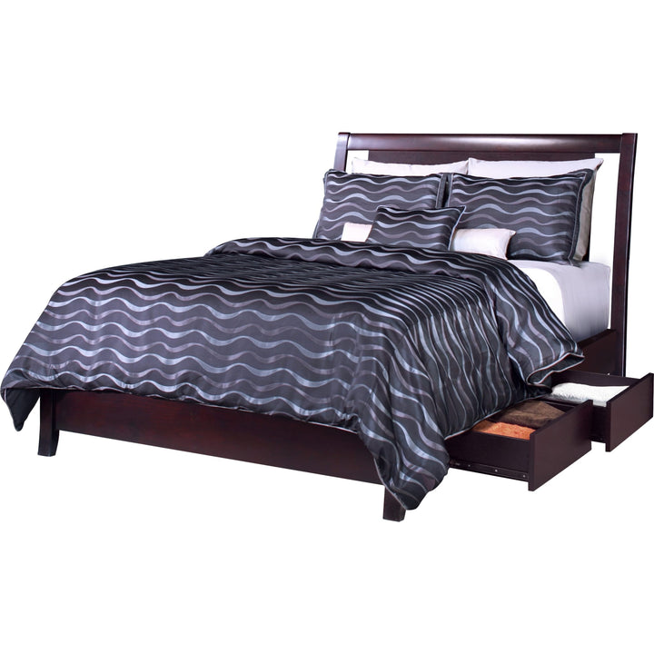 Nevis Full Low Profile Storage Bed in Espresso
