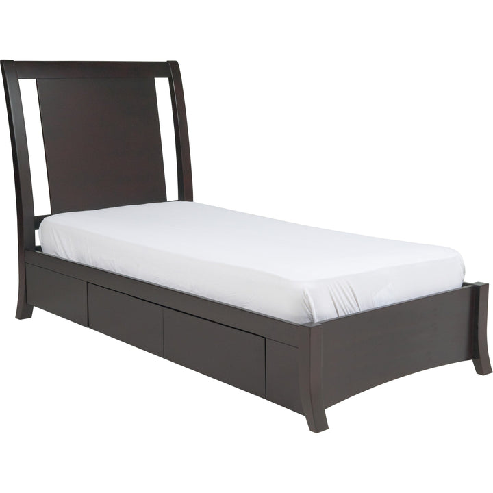 Nevis Full Low Profile Storage Bed in Espresso