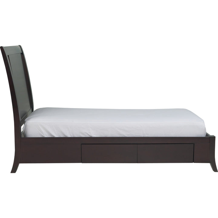 Nevis Full Low Profile Storage Bed in Espresso