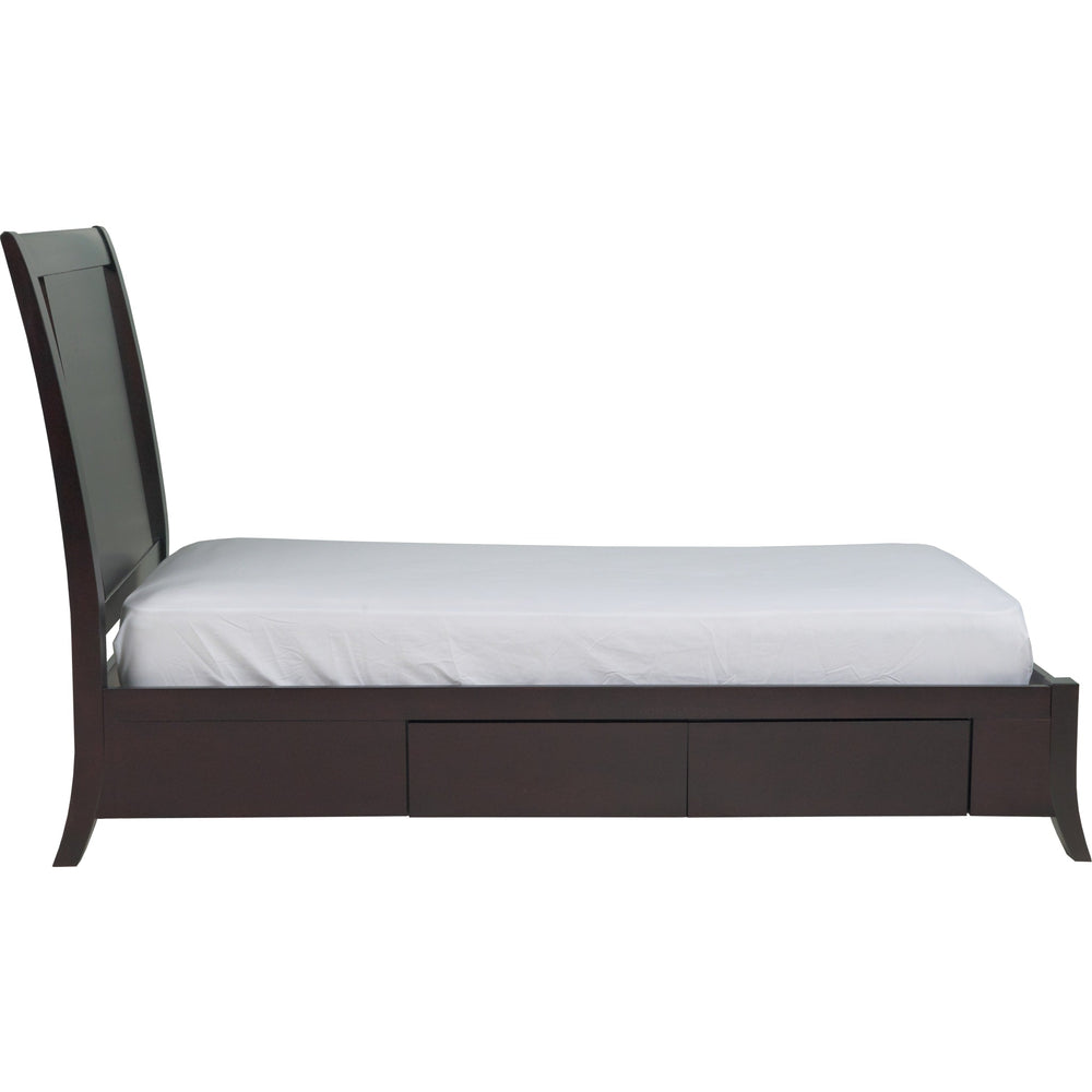 Nevis Full Low Profile Storage Bed in Espresso