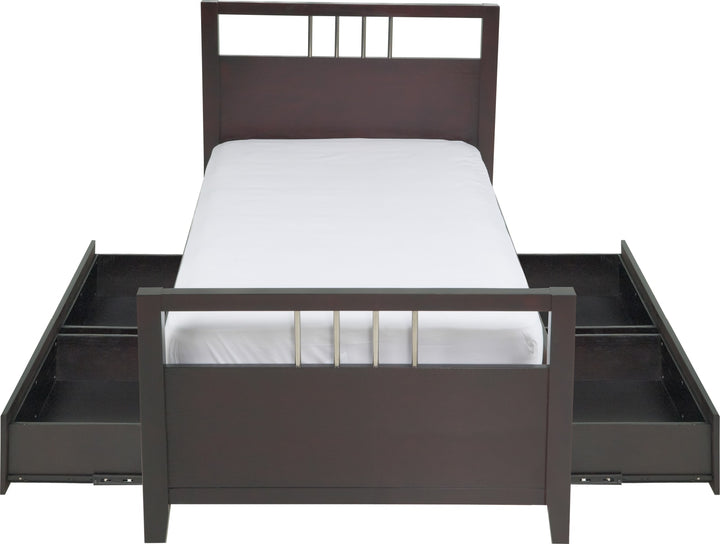 Nevis Full-size Platform Storage Bed in Espresso – view 7