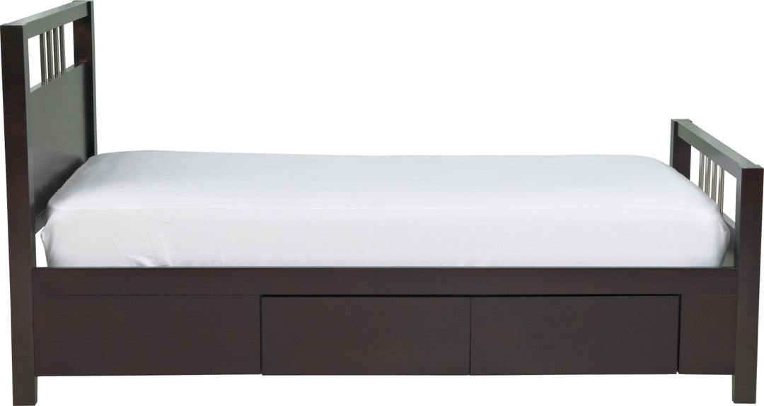 Nevis California King-size Platform Storage Bed in Espresso – view 8