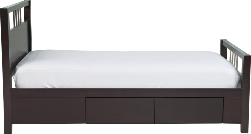 Nevis Twin-size Platform Storage Bed in Espresso – view 8