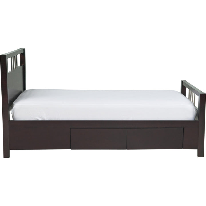Nevis Queen Platform Storage Bed in Espresso