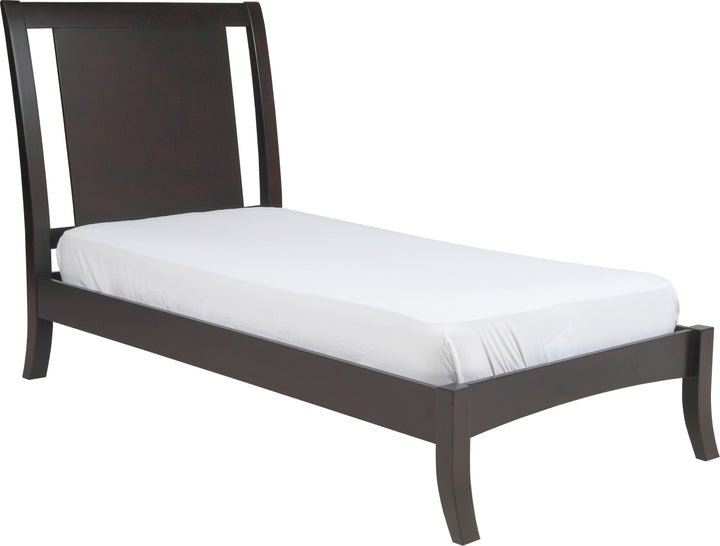 Nevis Queen Size Low Profile Sleigh Bed in Espresso – view 5