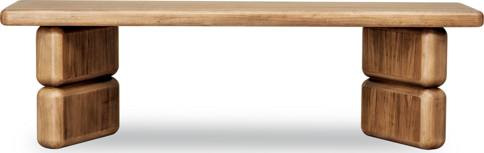 Nia Acacia Wood Dining Bench in Lioness – view 2