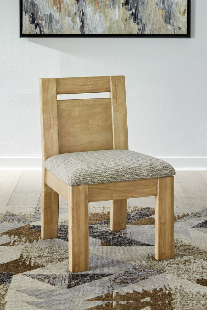 Nia Chenille Upholstered Dining Chair in Lioness and Hyena
