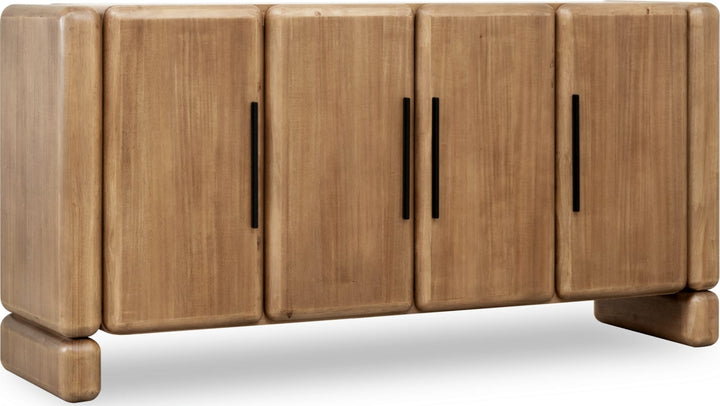 Nia Four Door Acacia Wood Sideboard in Lioness – view 4