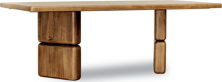 Nia Rectangular Acacia Wood Dining Table in Lioness – view 5