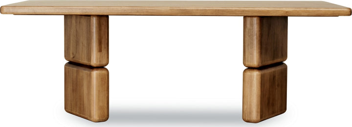 Nia Rectangular Acacia Wood Dining Table in Lioness – view 6