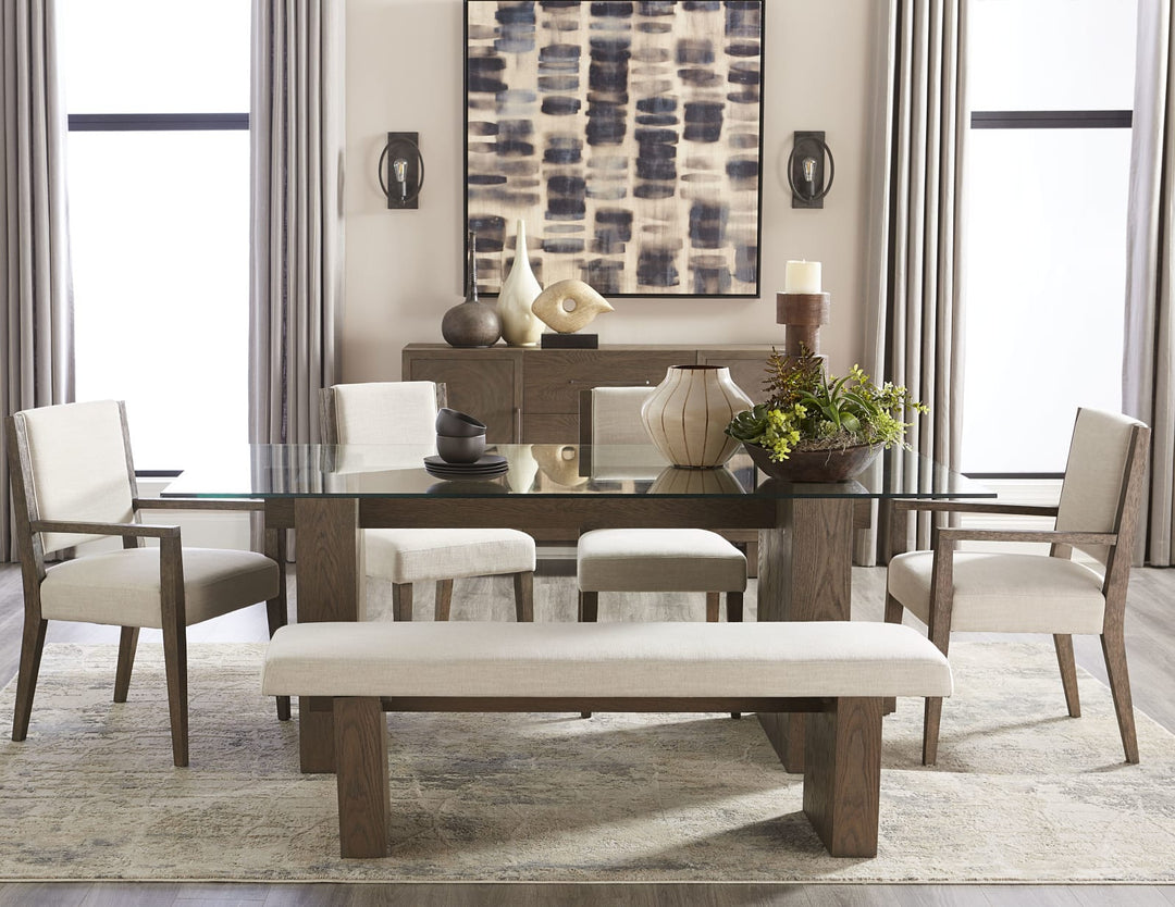 Oakland Glass Table in Brunette – view 2