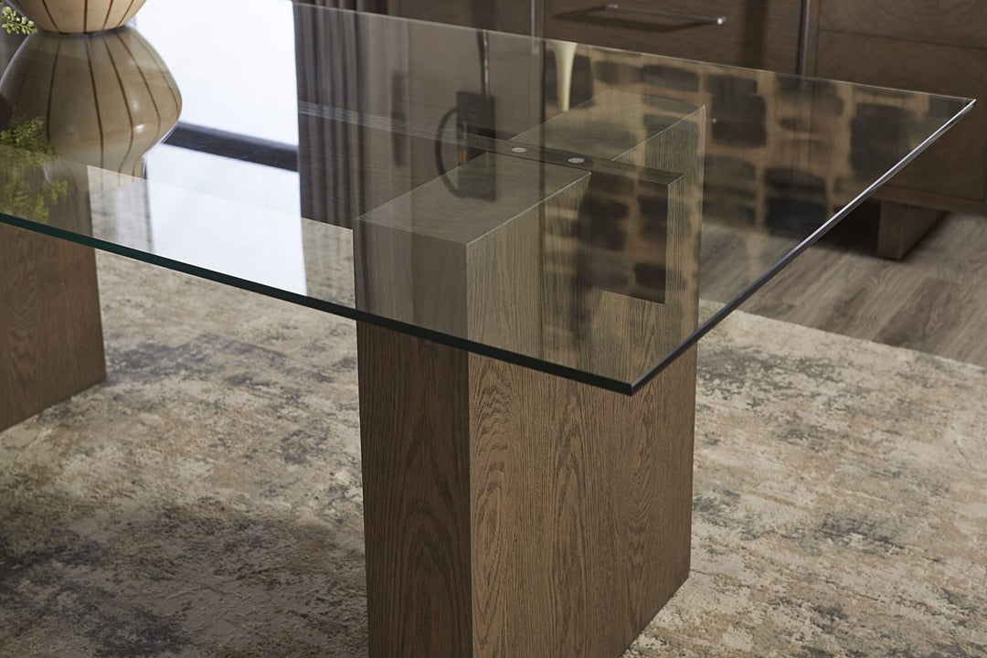 Oakland Glass Table in Brunette – view 3