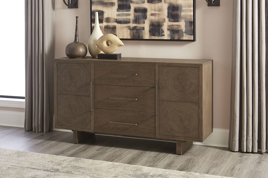 Oakland Three-Drawer Sideboard in Brunette