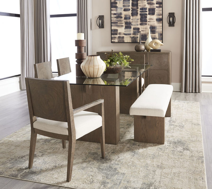 Oakland Wood Arm Chair in Brunette – view 3