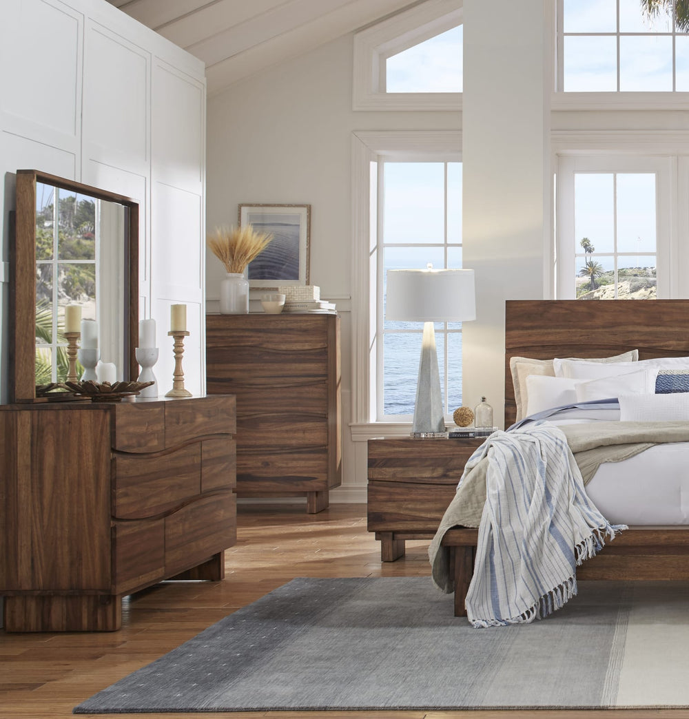 Ocean Six Drawer Solid Wood Dresser in Natural Sengon (2024) – view 2