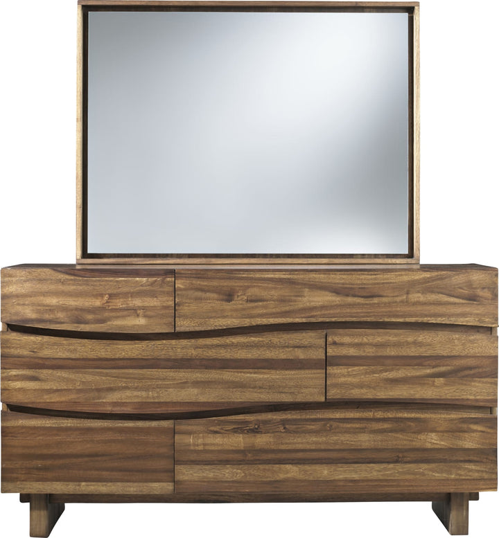 Ocean Six Drawer Solid Wood Dresser in Natural Sengon (2024) – view 3