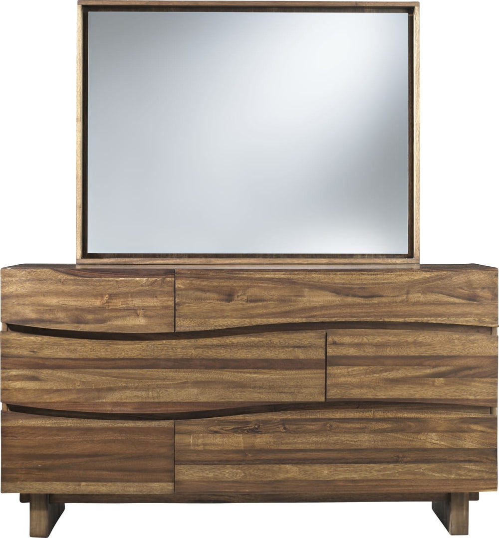 Ocean Six Drawer Solid Wood Dresser in Natural Sengon (2024) – view 3