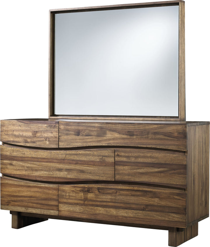 Ocean Six Drawer Solid Wood Dresser in Natural Sengon (2024) – view 4