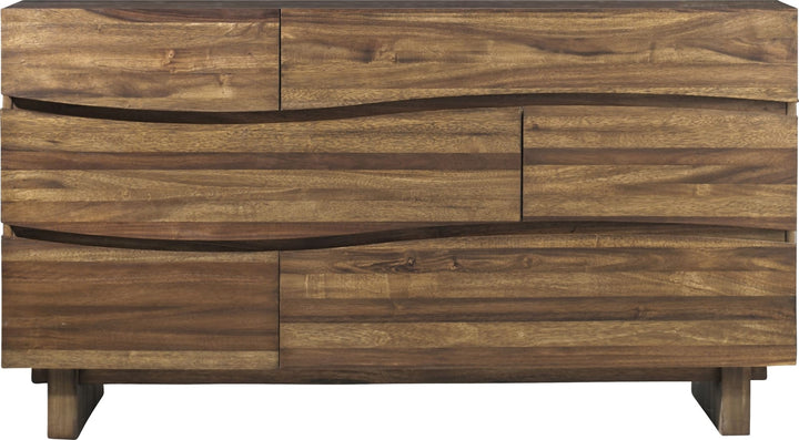 Ocean Six Drawer Solid Wood Dresser in Natural Sengon (2024) – view 5