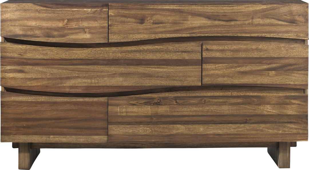 Ocean Six Drawer Solid Wood Dresser in Natural Sengon (2024) – view 5