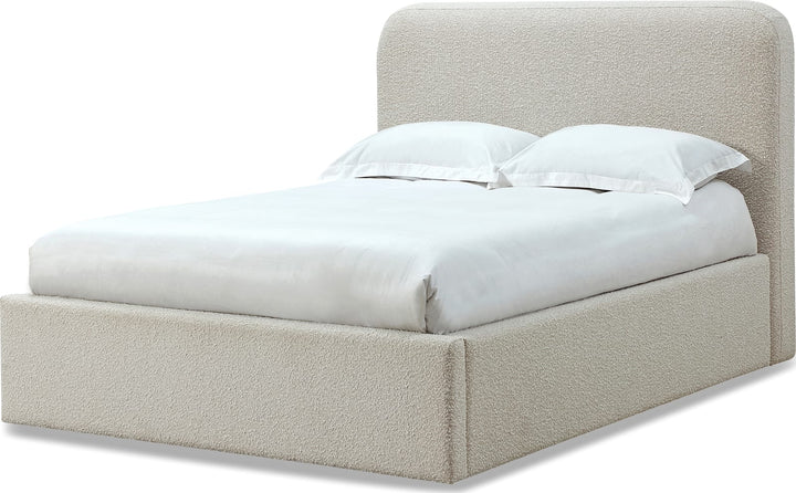 Off-White Queen-size Upholstered Platform Bed in Ricotta Boucle (2026) – view 5