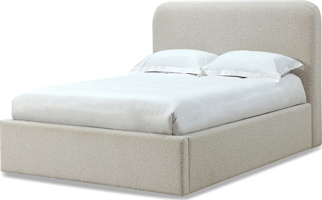 Off-White King-size Upholstered Platform Bed in Ricotta Boucle (2026) – view 5