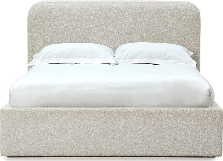 Off-White Queen-size Upholstered Platform Bed in Ricotta Boucle (2026) – view 6