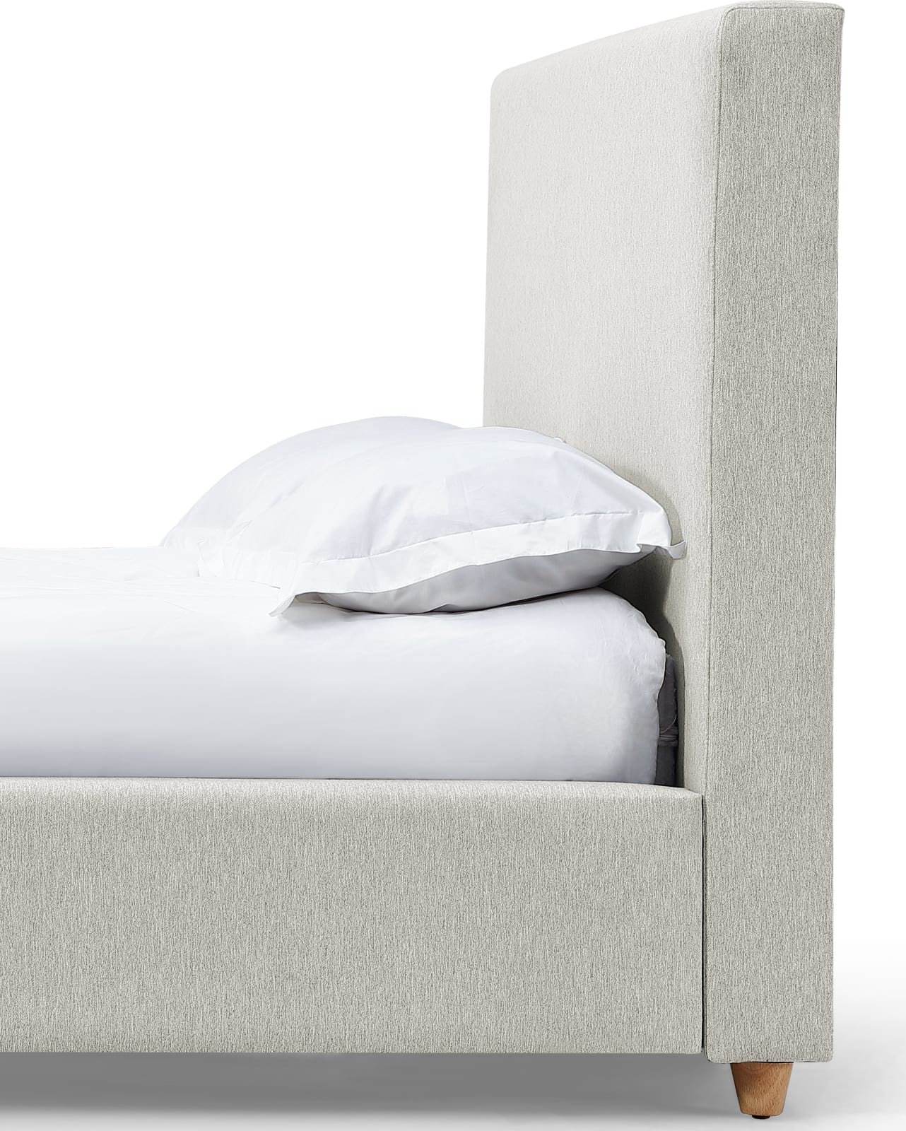 Olivia Queen-size Upholstered Headboard in Ivory – view 2