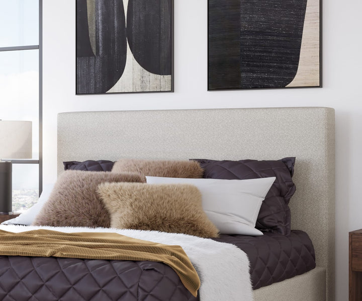 Olivia Full-Size Upholstered Headboard in Ivory (2026)
