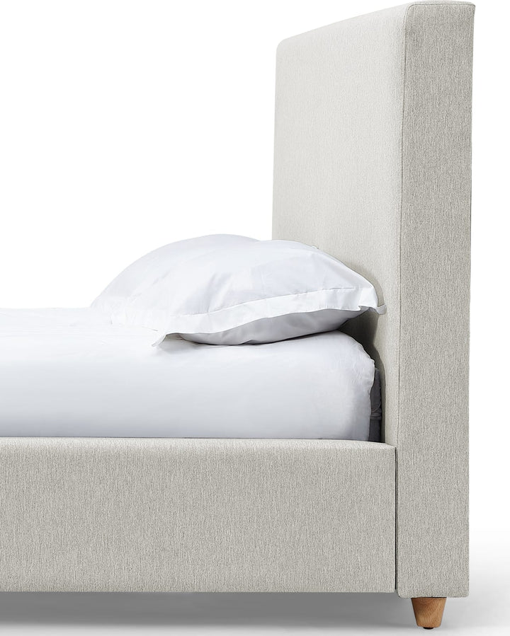 Olivia Full-Size Upholstered Headboard in Ivory (2026) – view 2