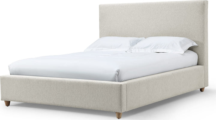 Olivia Upholstered California King-size Bed in Ivory – view 2