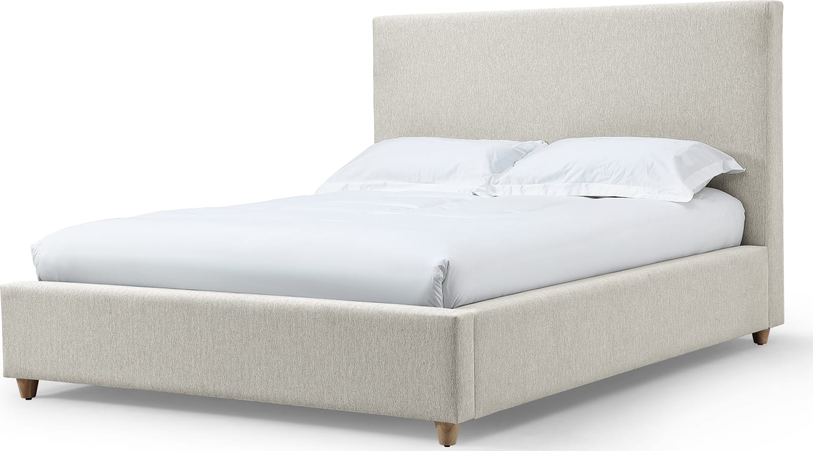 Olivia Upholstered King-size Bed in Ivory – view 2