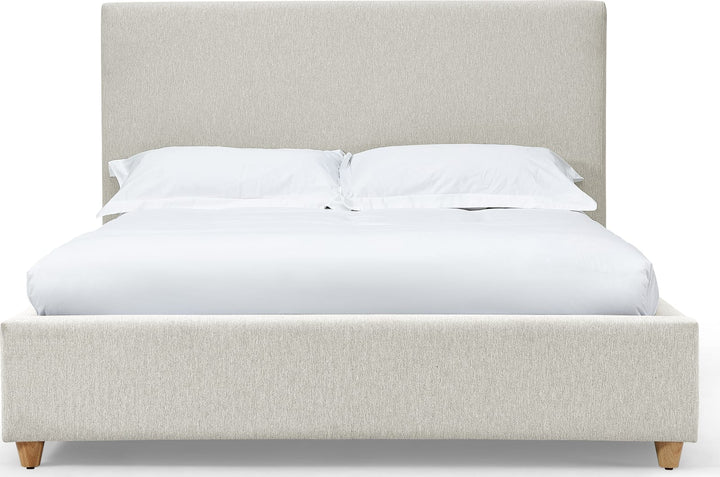 Olivia Upholstered California King-size Bed in Ivory – view 3