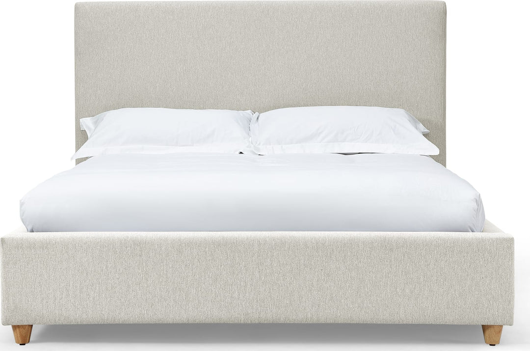 Olivia Upholstered California King-size Bed in Ivory – view 3